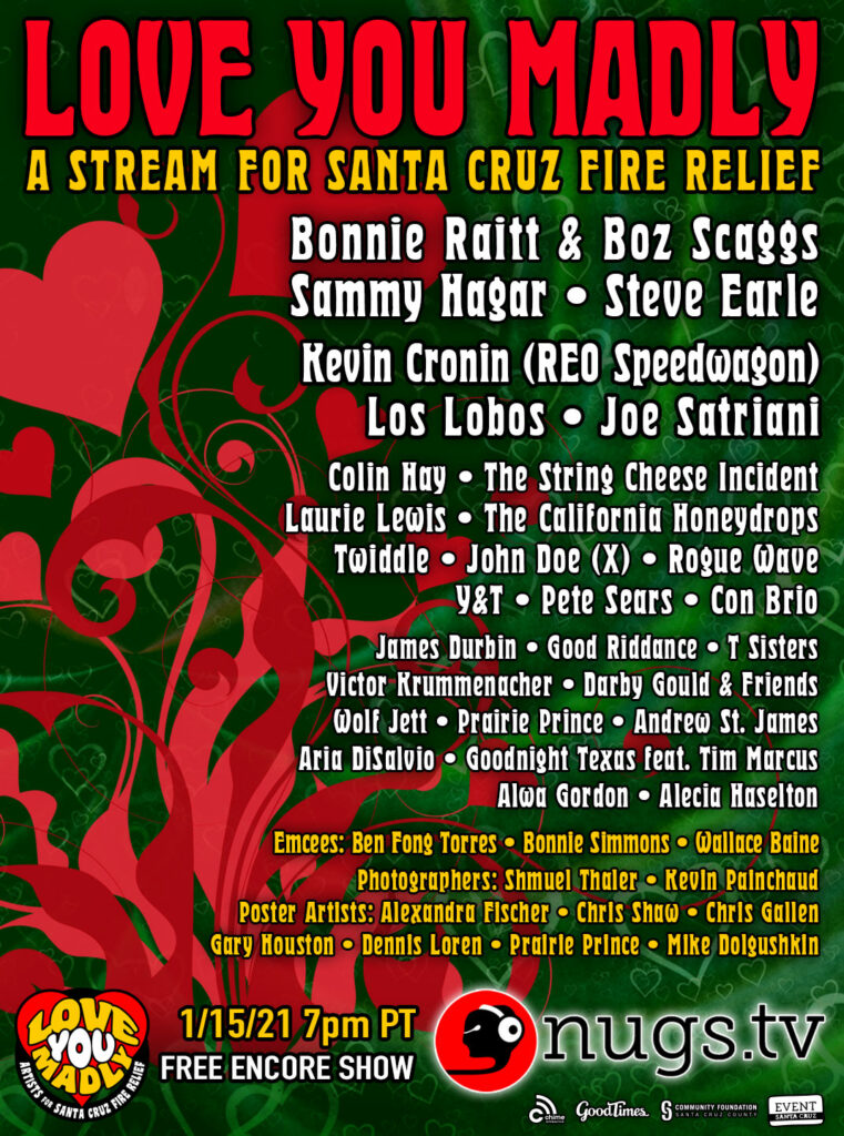 Love You Madly: Artists for Santa Cruz Mountains Fire Relief Love You ...